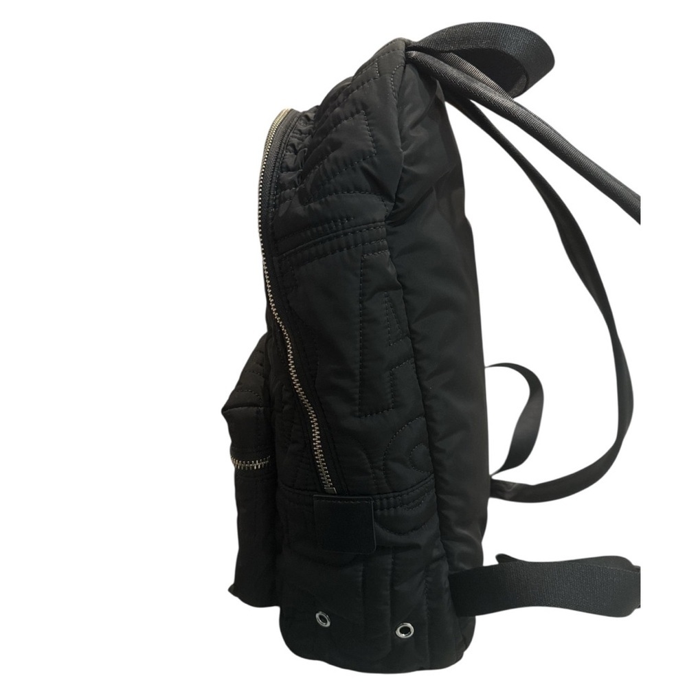 MARC JACOBS Quilted Nylon Backpack Black Large Laptop School Travel Bag - Picture 5 of 15